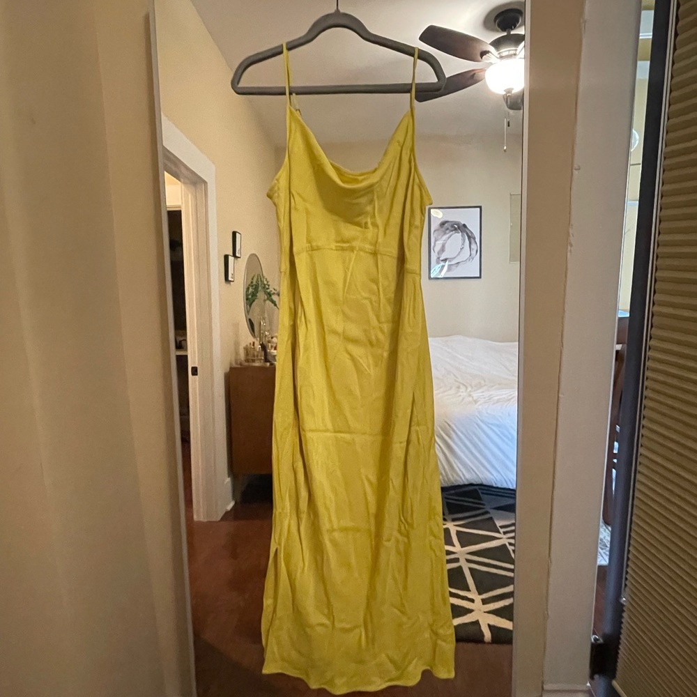 Neon Cowl Neck Anthropologie Midi